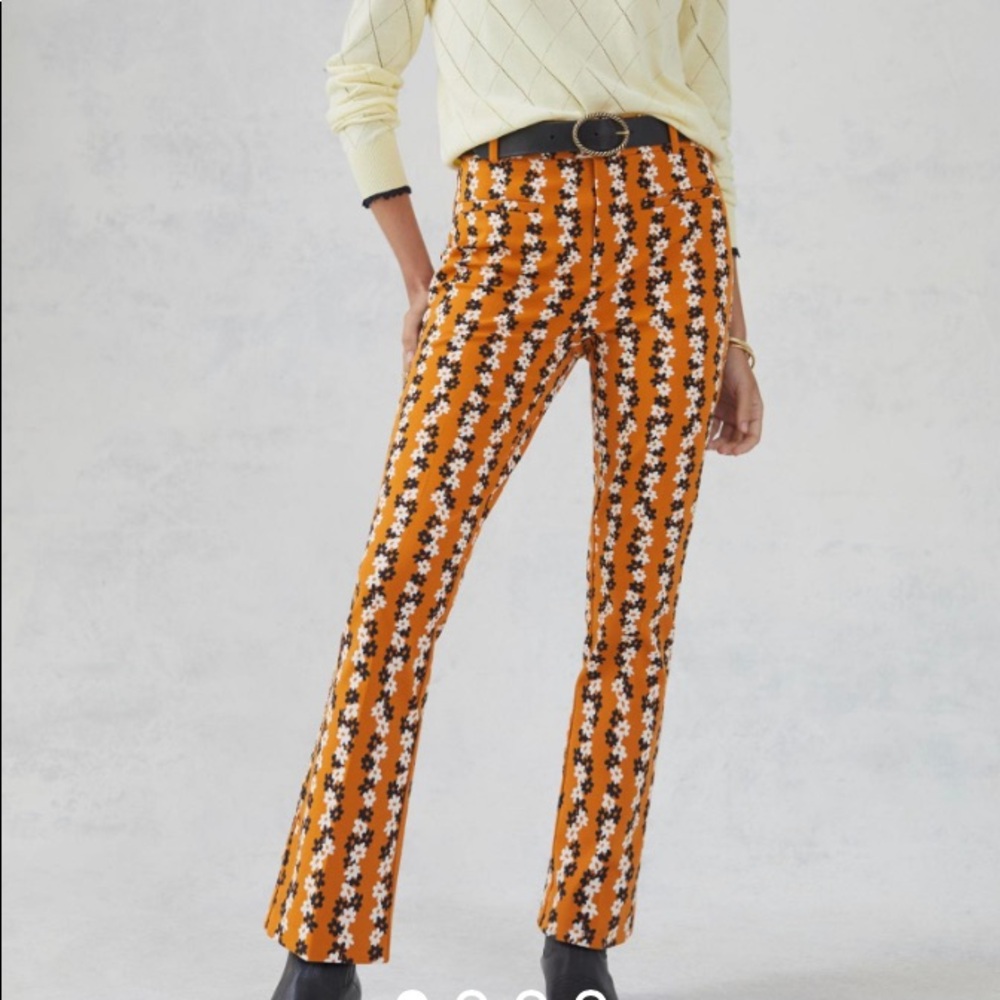 Anthropologie Maeve slim straight pants petite size 6